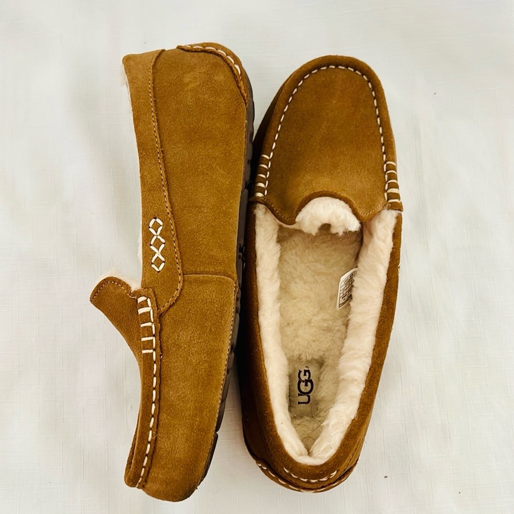 New / UGG~Tan Suede Loafers / Ansley Slipper~Ultimate In Luxury & Comfort - Picture 3 of 16